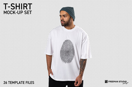 T-Shirt Mock-Up Set, a Shirt Mockup by Freeman Studio
