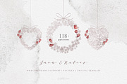 Snow and Rubies - Christmas Set, an Object Graphic by DigitalDream (Thumbnail 1 of 10)