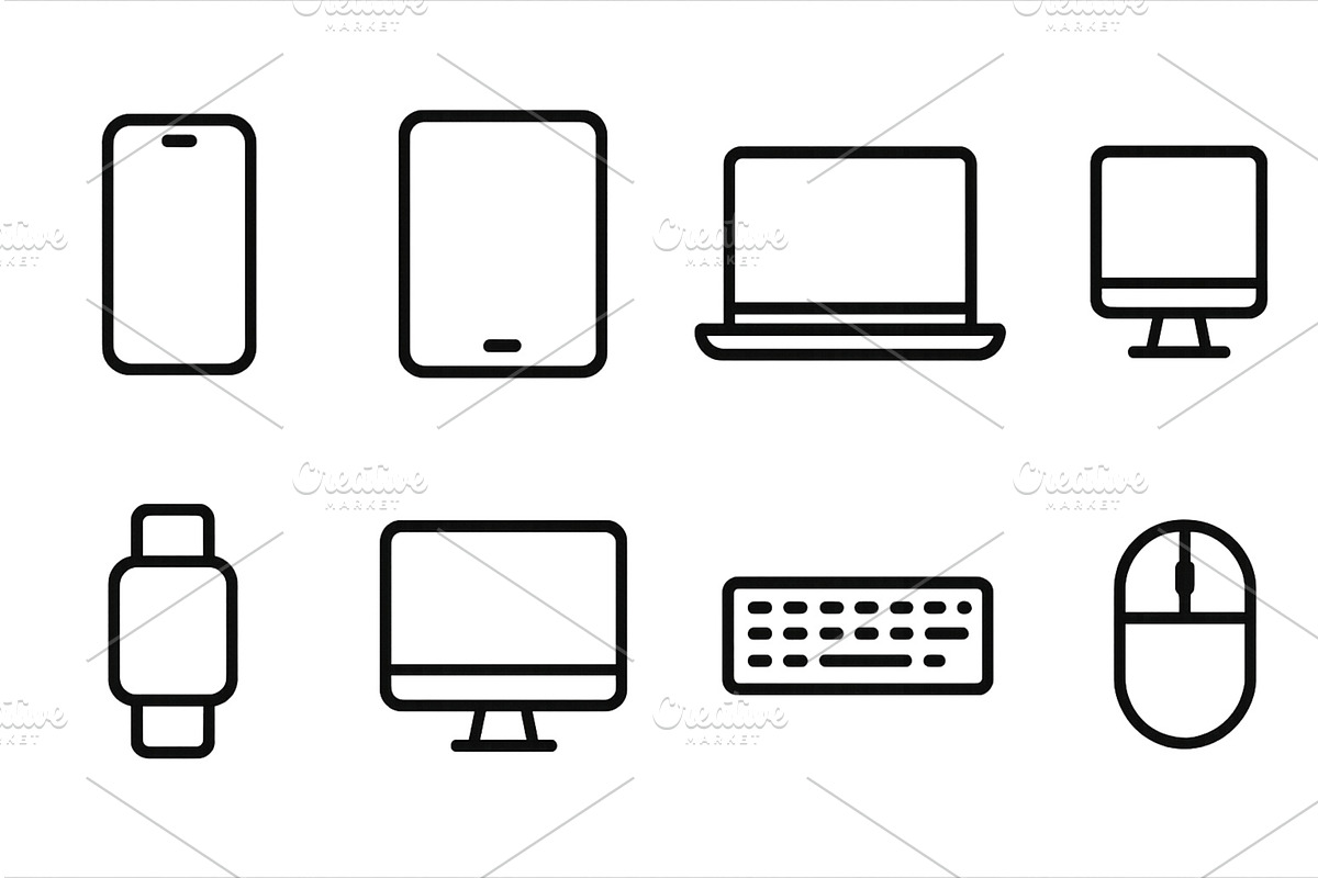 Various electronic devices displayed, an Object Illustration by ZinetroN
