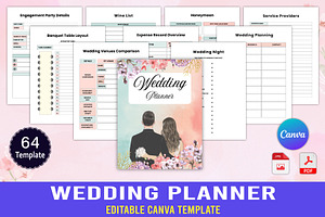Wedding Planner Canva, a Stationery Template by Designmela01