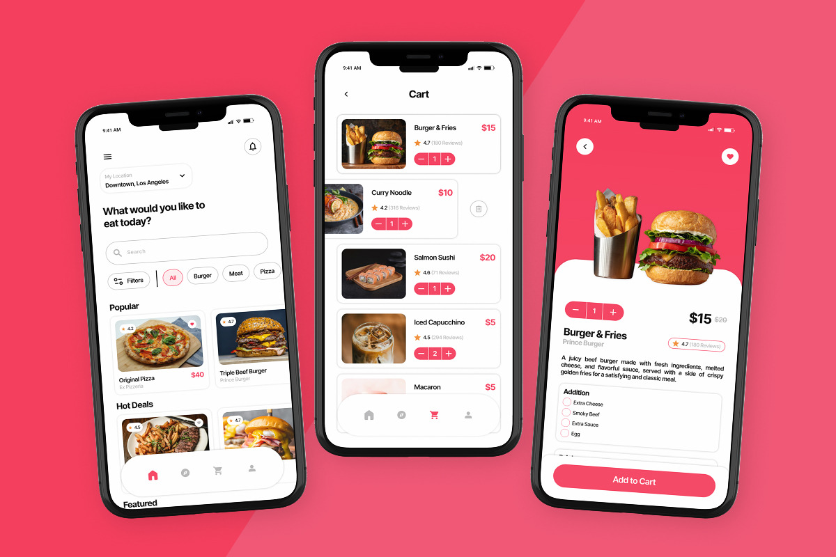 Eateria – Food Delivery & Pickup App, an App Template by trabaskriya (Photo 4 of 5)
