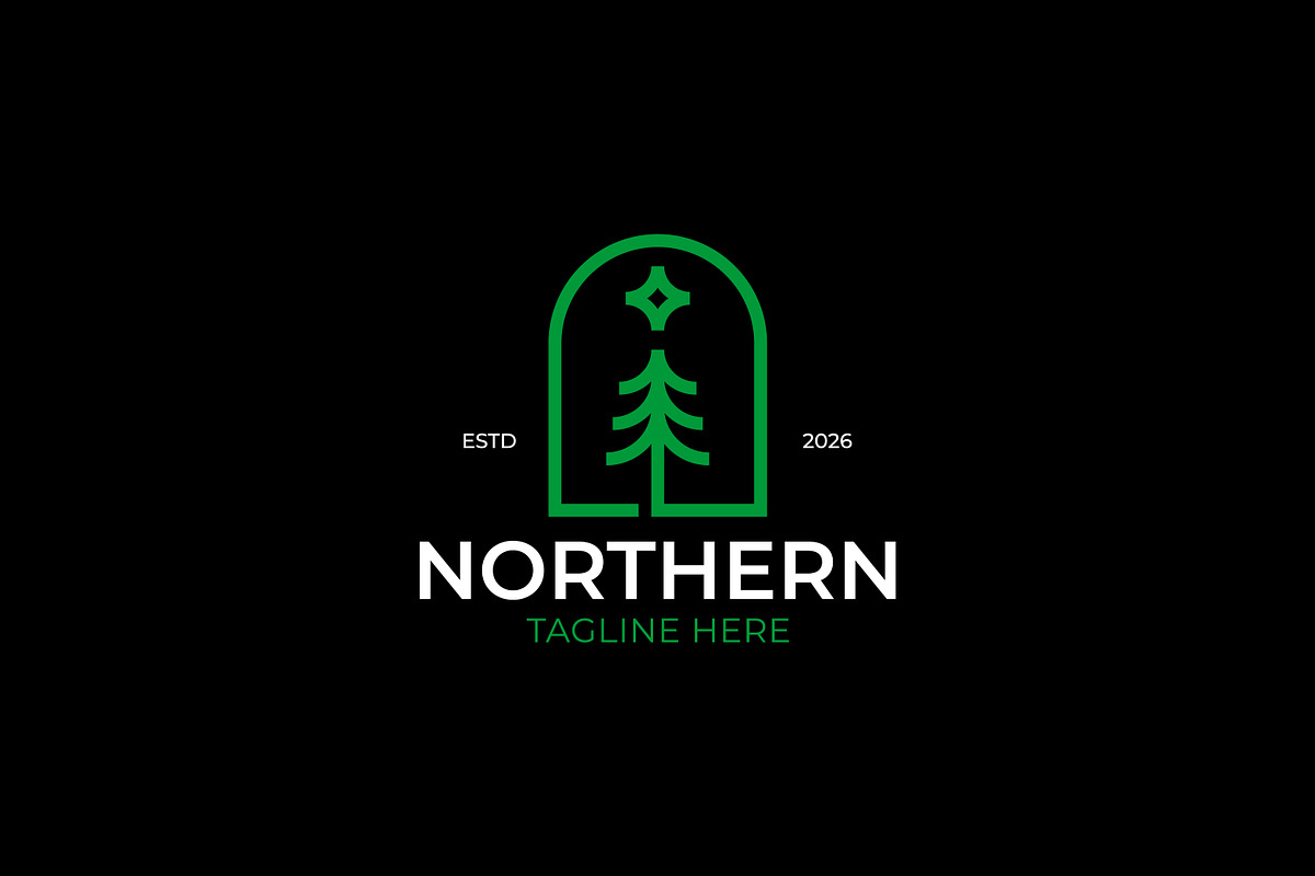 Northern Pine Tree Logo Nature, a Branding & Logo Template by Signatoro (Photo 3 of 3)