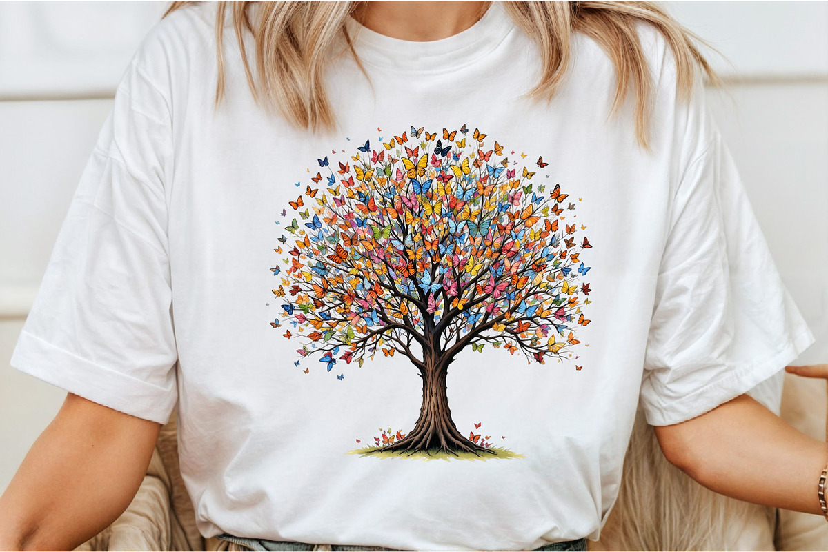Flower Tree with Birds Butterflies, an Illustration by DreamCafeArt (Photo 2 of 7)