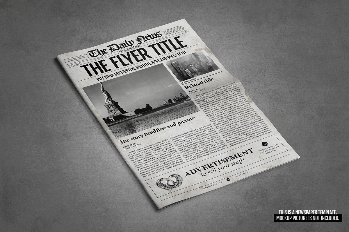 2x1 Page Newspaper Template Indesign, a Flyer Template by Newspaper Templates (Photo 4 of 5)