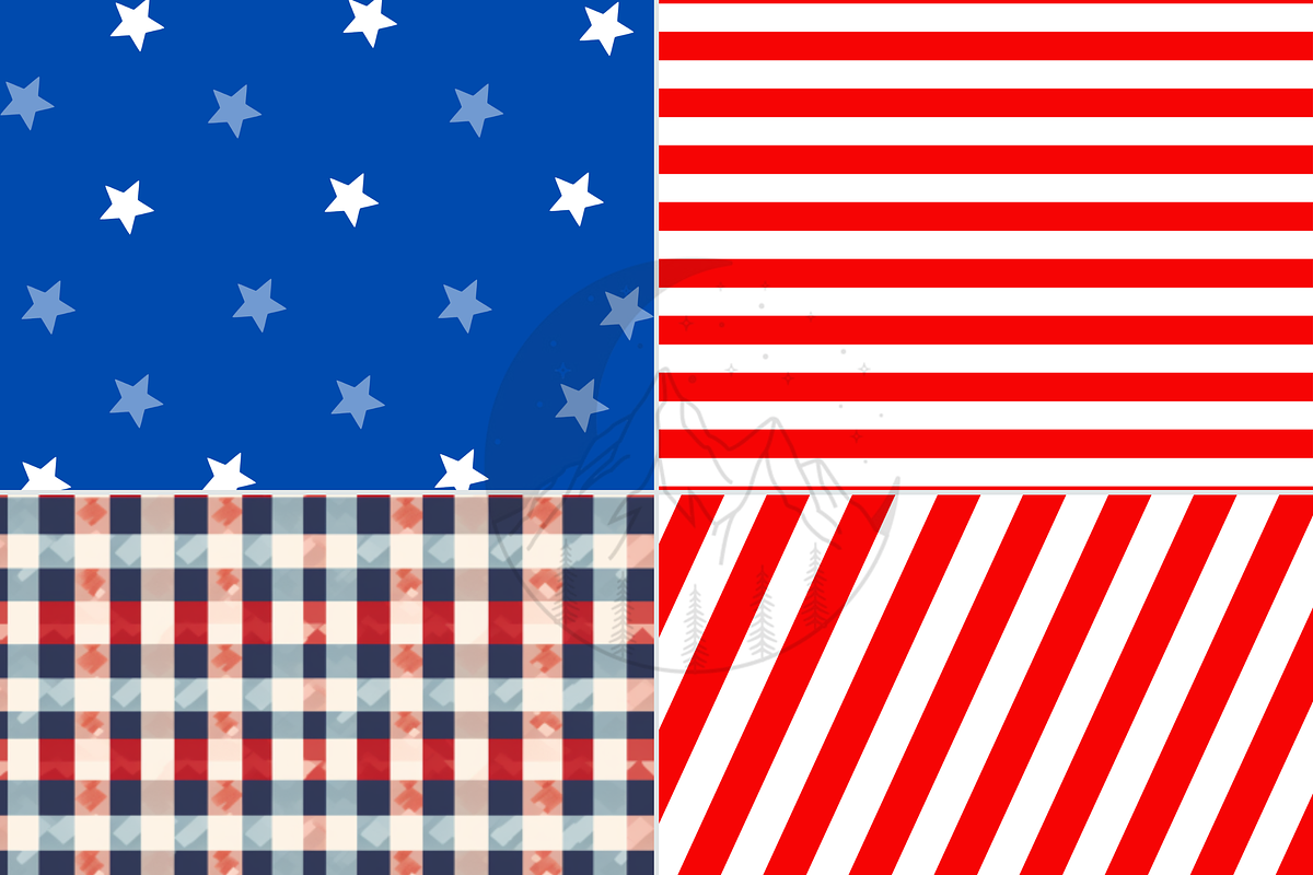 Americana Stars and Stripes Pattern, a Pattern Graphic by Paper & Pattern Studio (Photo 5 of 9)