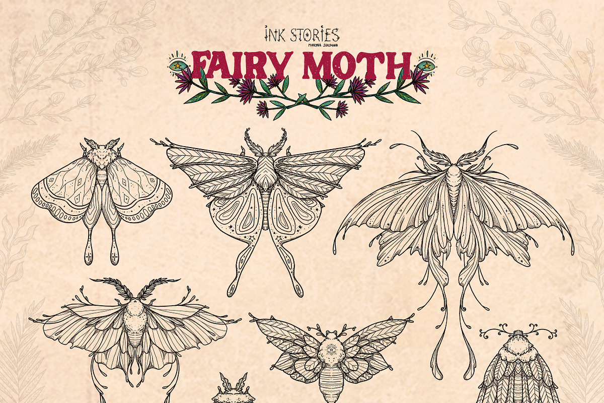 Fairy Moth, an Animal Illustration by Ink Stories (Photo 3 of 27)