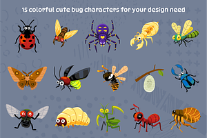 Cute Cartoon Bugs Collection