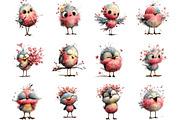 Whimsical Spring Bird Clipart, an Illustration by Designking (Thumbnail 3 of 5)