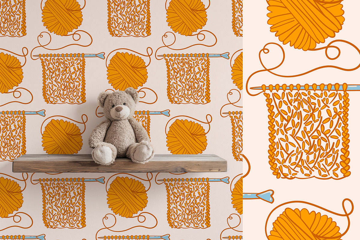 Knitting & Crochet clipart patterns, a Work Illustration by Carpet Tapete Pretzel (Photo 8 of 13)