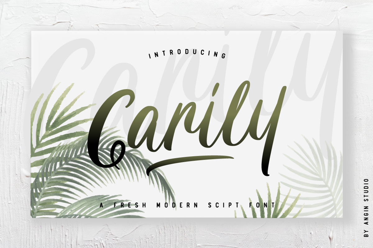 Carily ( fresh modern script )