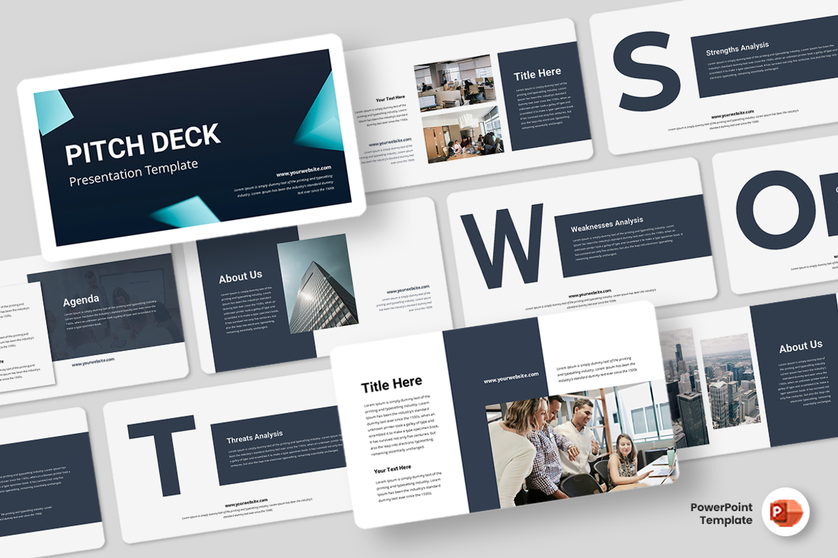 Pitch Deck - PowerPoint Template, a Presentation Template by QR Design Studio (Photo 1 of 3)