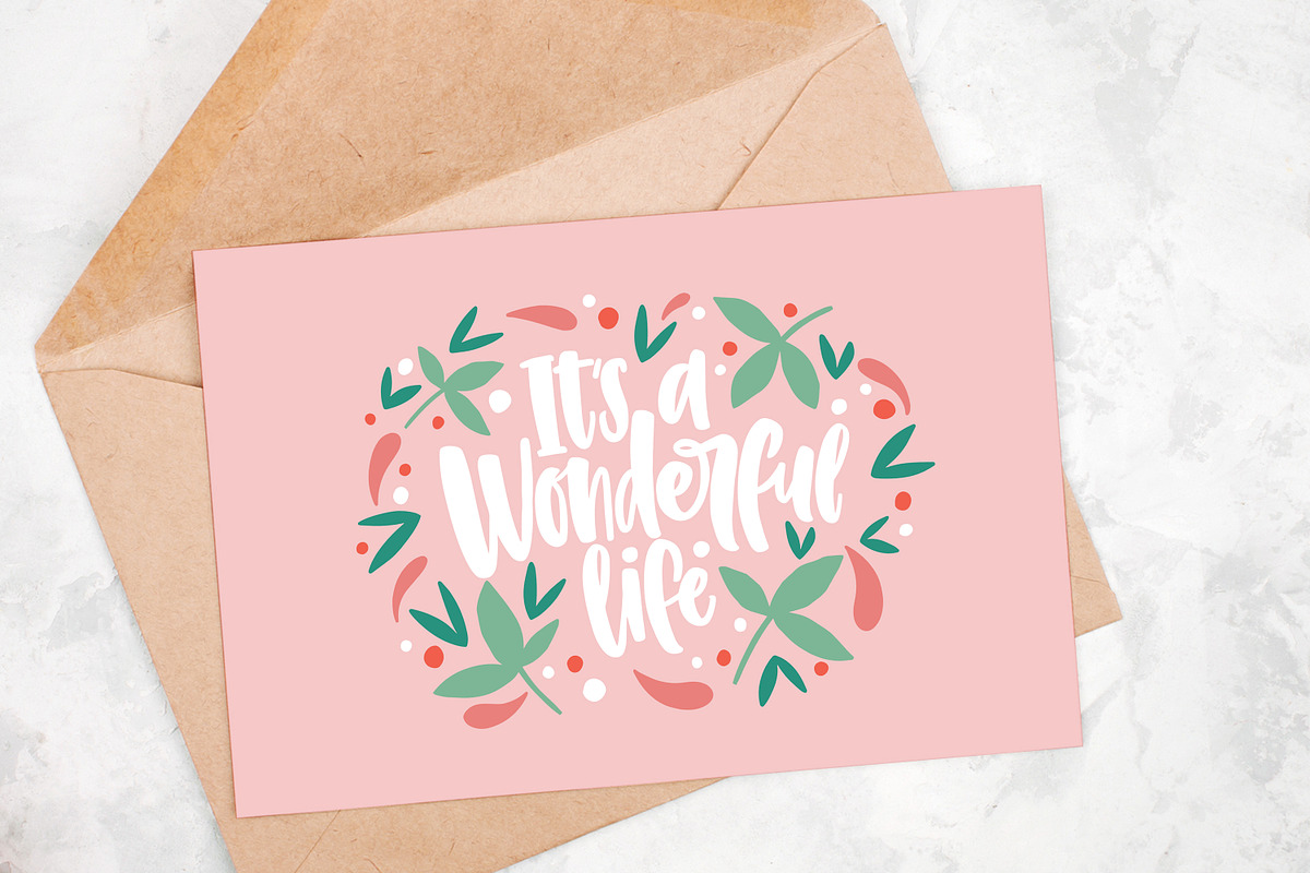 Wonderful life lettering, a Decorative Illustration by Good Studio (Photo 4 of 4)
