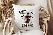 Batty Without Coffee Png,Halloween, an Illustration by Libby Wishes (Thumbnail 3 of 6)