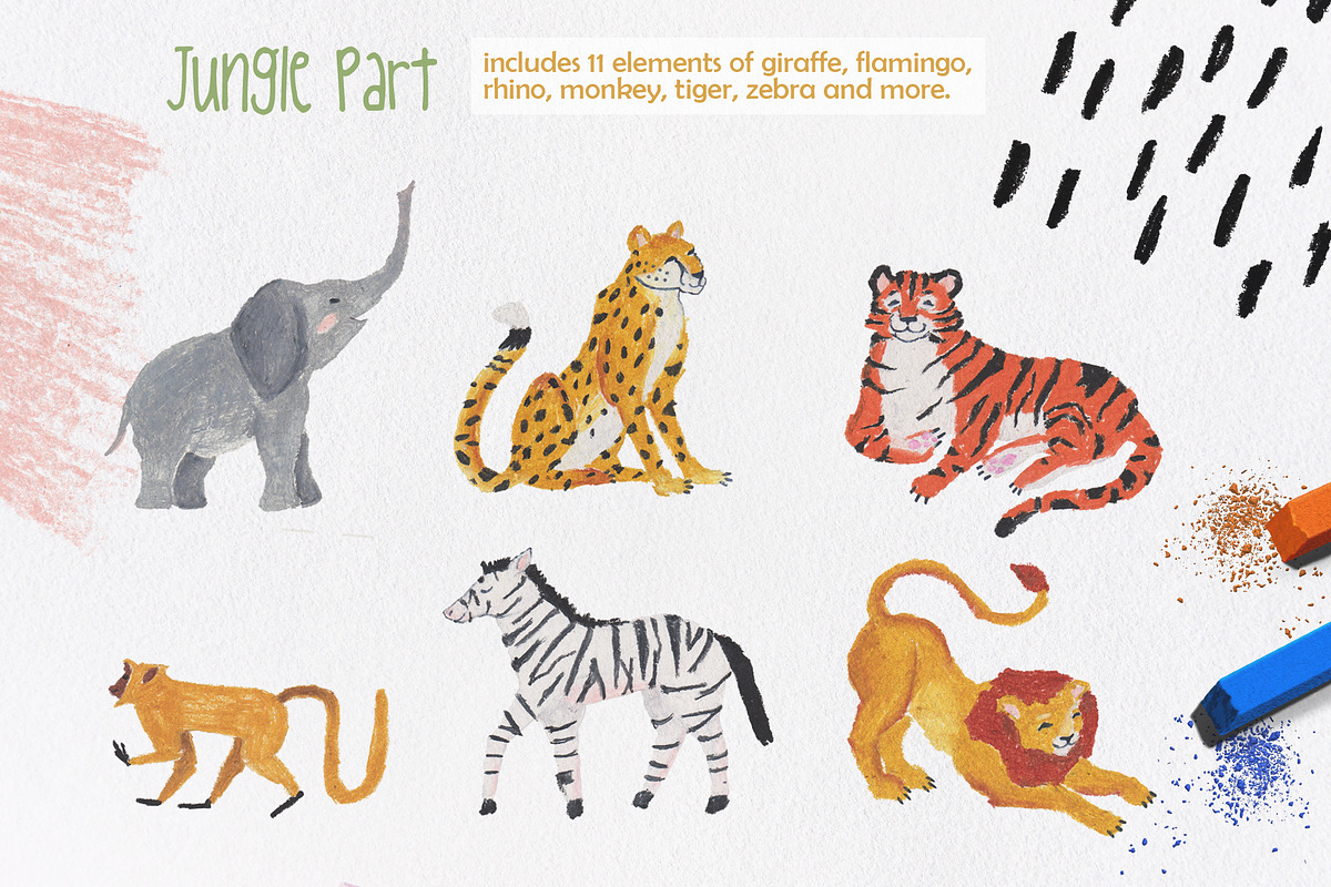 Oil Pastel Set | Children's Dreams, an Animal Illustration by Elisa Ursa (Photo 2 of 8)