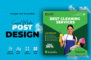 Cleaning service Social Media Post, a Social Media Template by designSultan (Thumbnail 4 of 4)