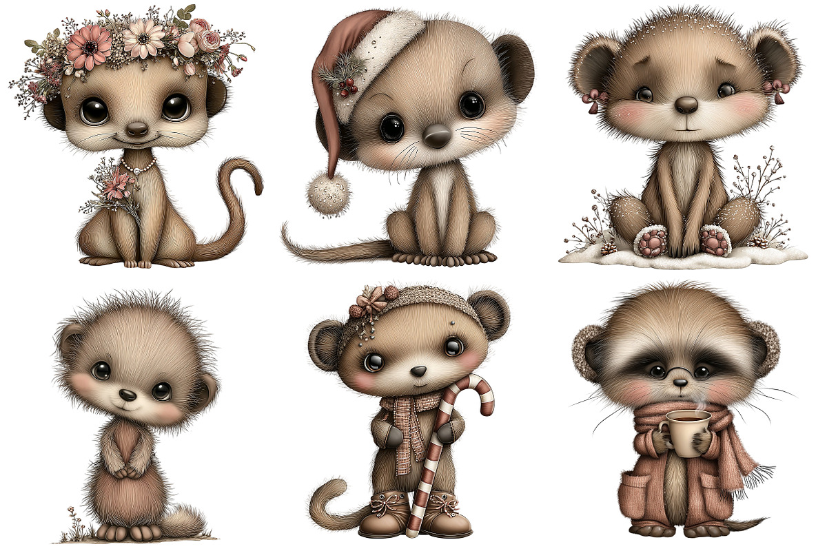 Whimsical Meerkat Clipart, an Illustration by Craft Nest (Photo 4 of 9)