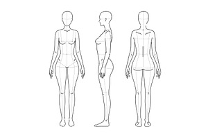 Woman body fashion template