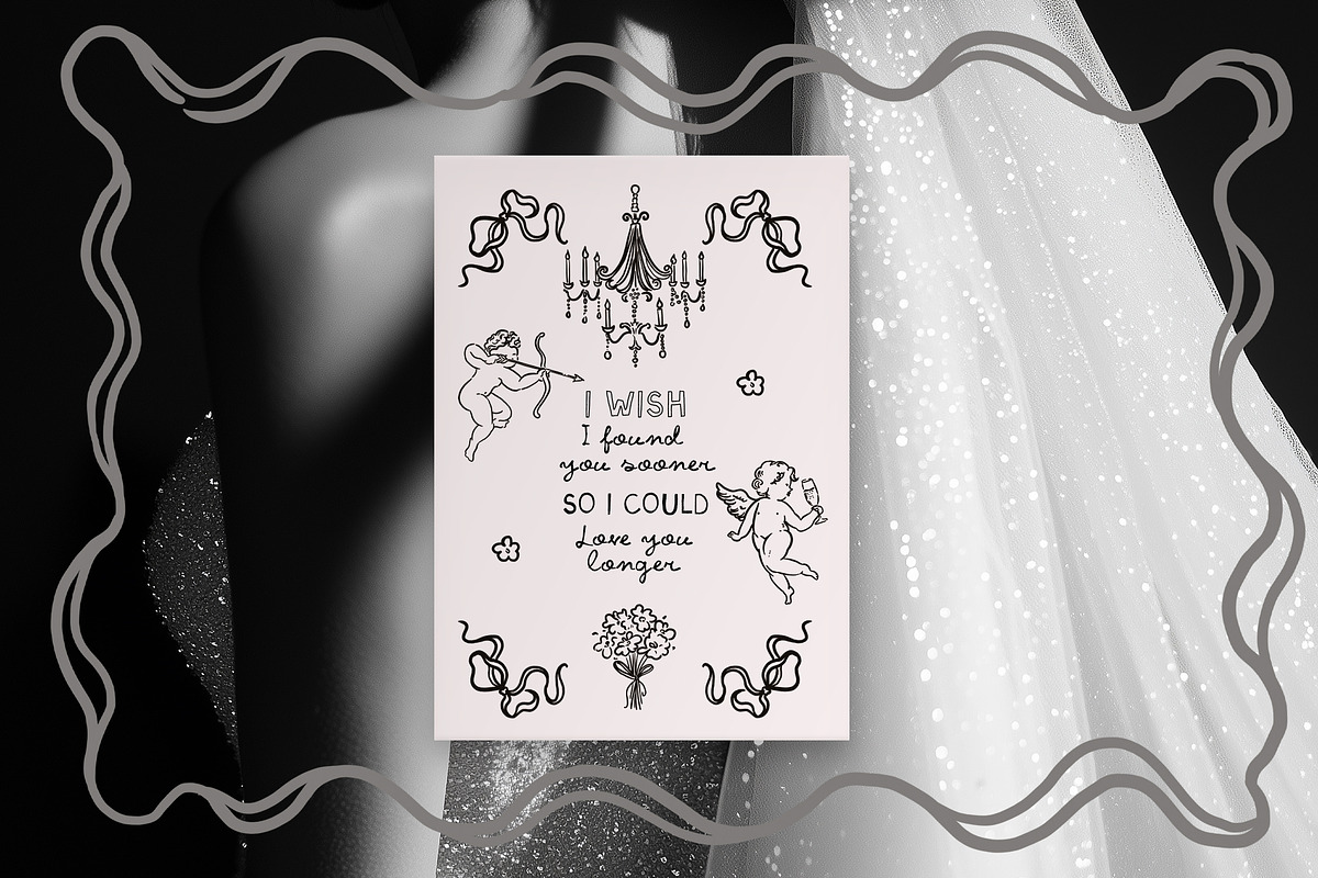 Amourette Hand Drawn Cupids Clipart, a Decorative Illustration by Muse Artist (Photo 12 of 12)