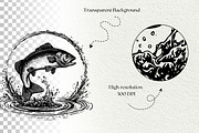 Splashing Fish Fishing Graphics, an Animal Illustration by DENIDigitalArtSudio (Thumbnail 5 of 5)