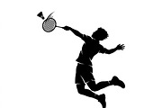 60 Badminton Player Smash Silhouette, a Person Illustration by Amazin_art (Thumbnail 13 of 26)