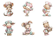 Whimsical Easter Nurse Animals Clipa, an Illustration by CreationArt (Thumbnail 4 of 7)