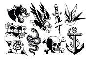 Old School Tattoo Vector Pack, an Animal Illustration by Andres M Rodriguez (Thumbnail 3 of 8)