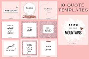 Rose Gold Instagram Templates, a Social Media Template by MORION (Thumbnail 3 of 5)