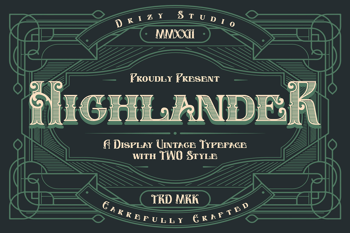 Highlander, a Font by Drizy (Photo 1 of 12)
