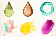 Colorful Water Stains Clipart, an Illustration by Rose Art (Thumbnail 3 of 7)
