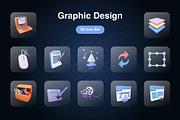 Graphic Design 3D Icons Set, an Object 3D Model by Kmg Design (Thumbnail 2 of 3)