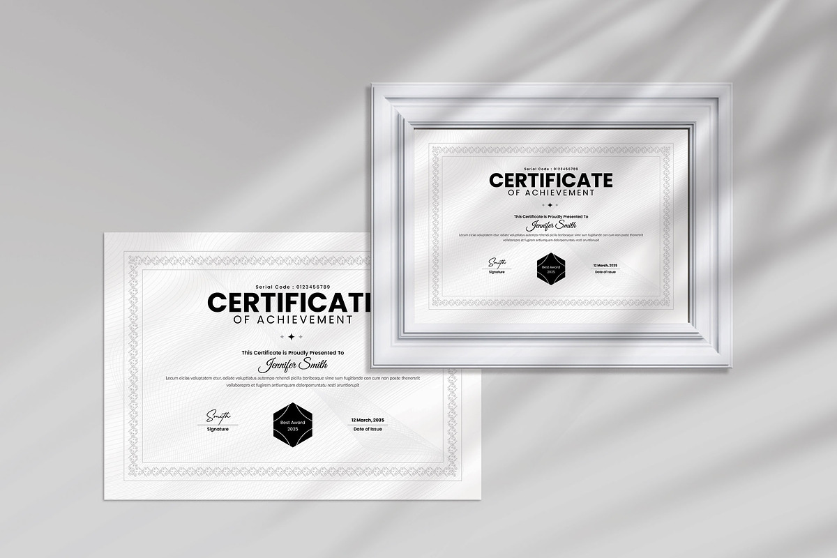 Certificate of Achievement Template preview 2