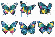 Watercolor Butterflies Clipart, an Illustration by Libby Wishes (Thumbnail 3 of 7)