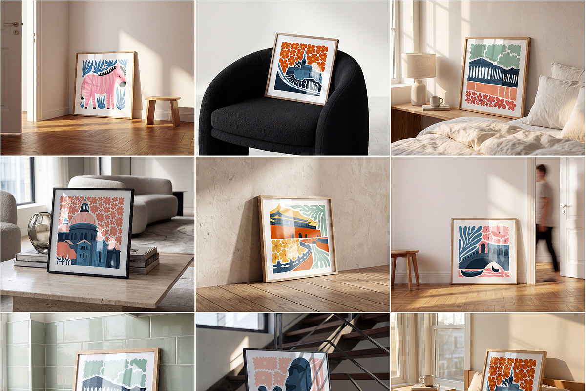 100 Square Frame Mockup Bundle, a Household Mockup by MockupShopi (Photo 15 of 16)