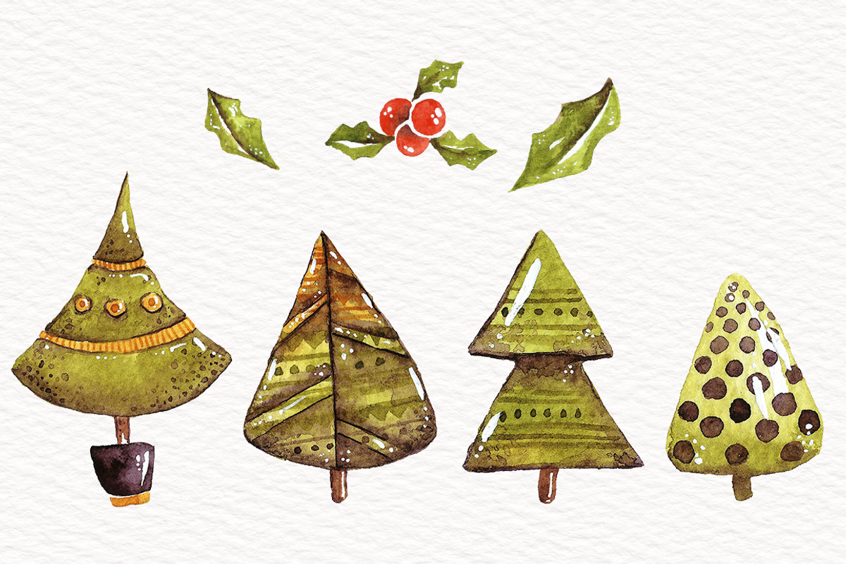 Watercolor Santas and Snowmen, an Illustration by talloshau's illustrations (Photo 6 of 10)