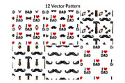 I Love Dad: Father's Day Patterns, a Pattern Graphic by Elatedowl (Thumbnail 2 of 11)