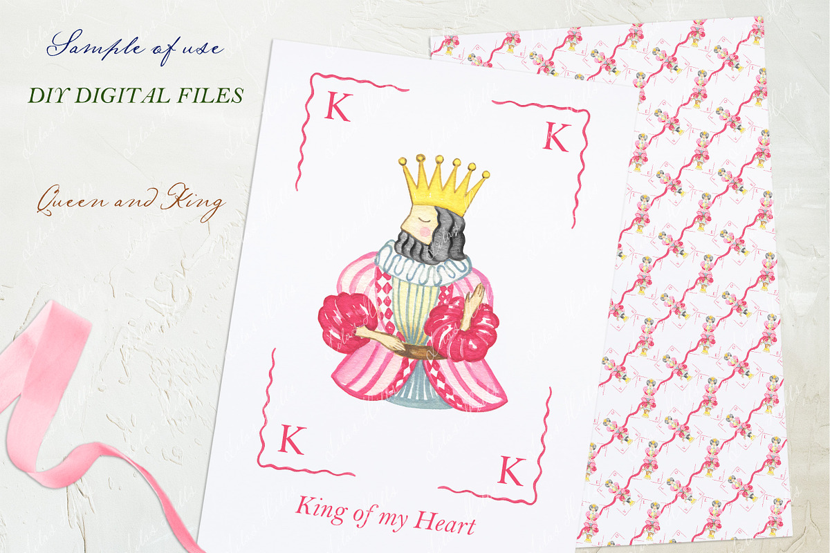 Valentines Day King Queen Cards DIY, a Graphic by LABFcreations (Photo 3 of 4)