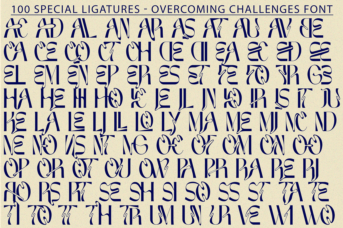 OVERCOMING CHALLENGES FONT, a Sans Serif Font by 177Studio (Photo 7 of 8)