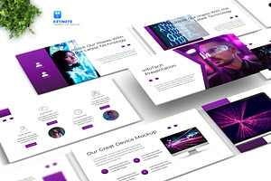 Tech Pitch Deck Keynote, a Presentation Template by Glowin_studio