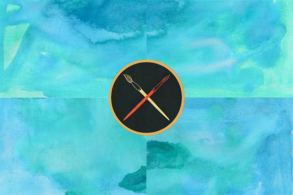 True Watercolor. Turquoise. preview 5