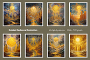 Golden Radiance Illustration, a Decorative Illustration by Housui Patterns (Thumbnail 3 of 12)