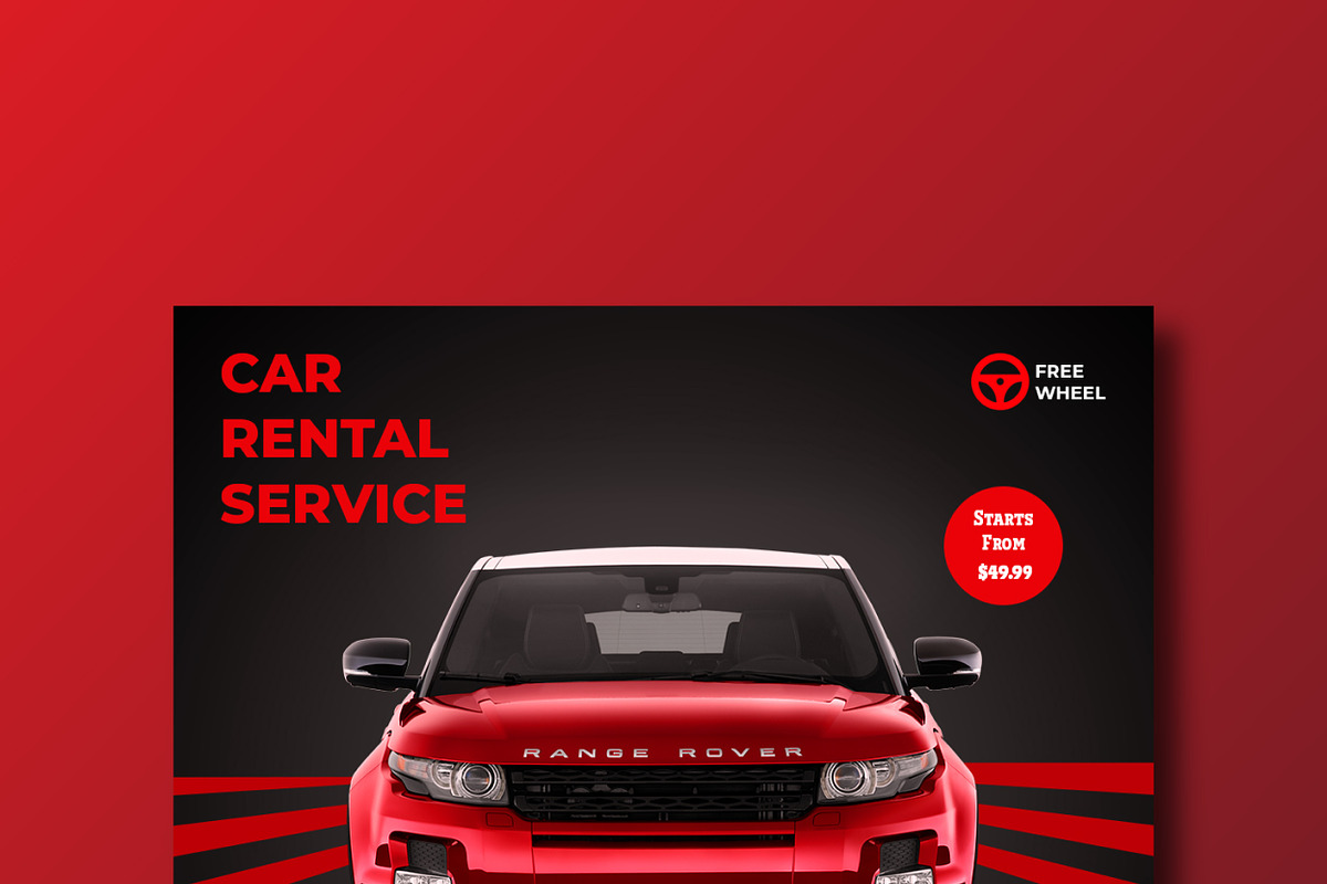 Car rental service poster, a Templates & Theme by MDAlAminIslam1