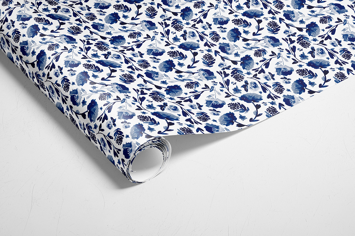Dark navy, grey blue and white, a Pattern Graphic by Anya-D (Photo 5 of 7)