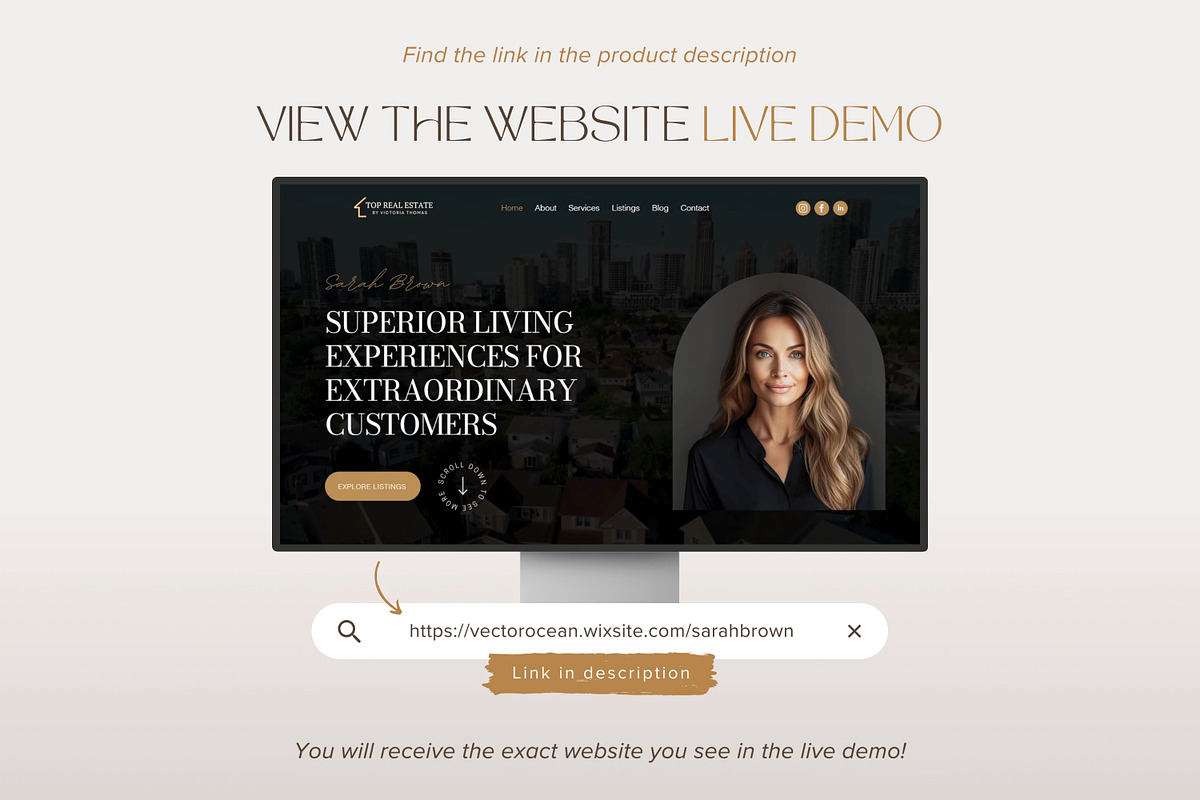 Realtor Wix Template Real Estate, a Wix Template by vectorocean (Photo 2 of 11)