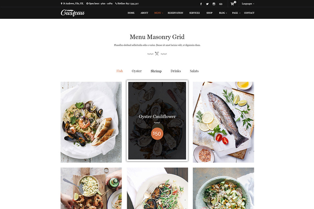 Gusteau - Elegant Food & Restaurant, a HTML Template by Digipieces (Photo 8 of 10)