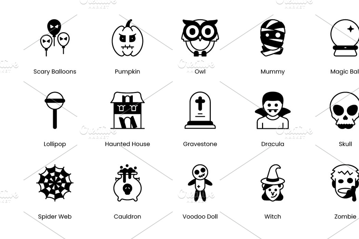 Halloween icons, an Icon by Vector Squad (Photo 3 of 5)