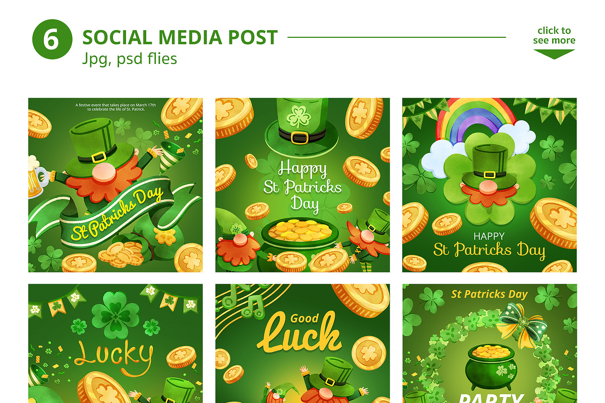 Lucky Leprechaun Bash Watercolor, an Object Illustration by CreativeValuation (Photo 5 of 13)