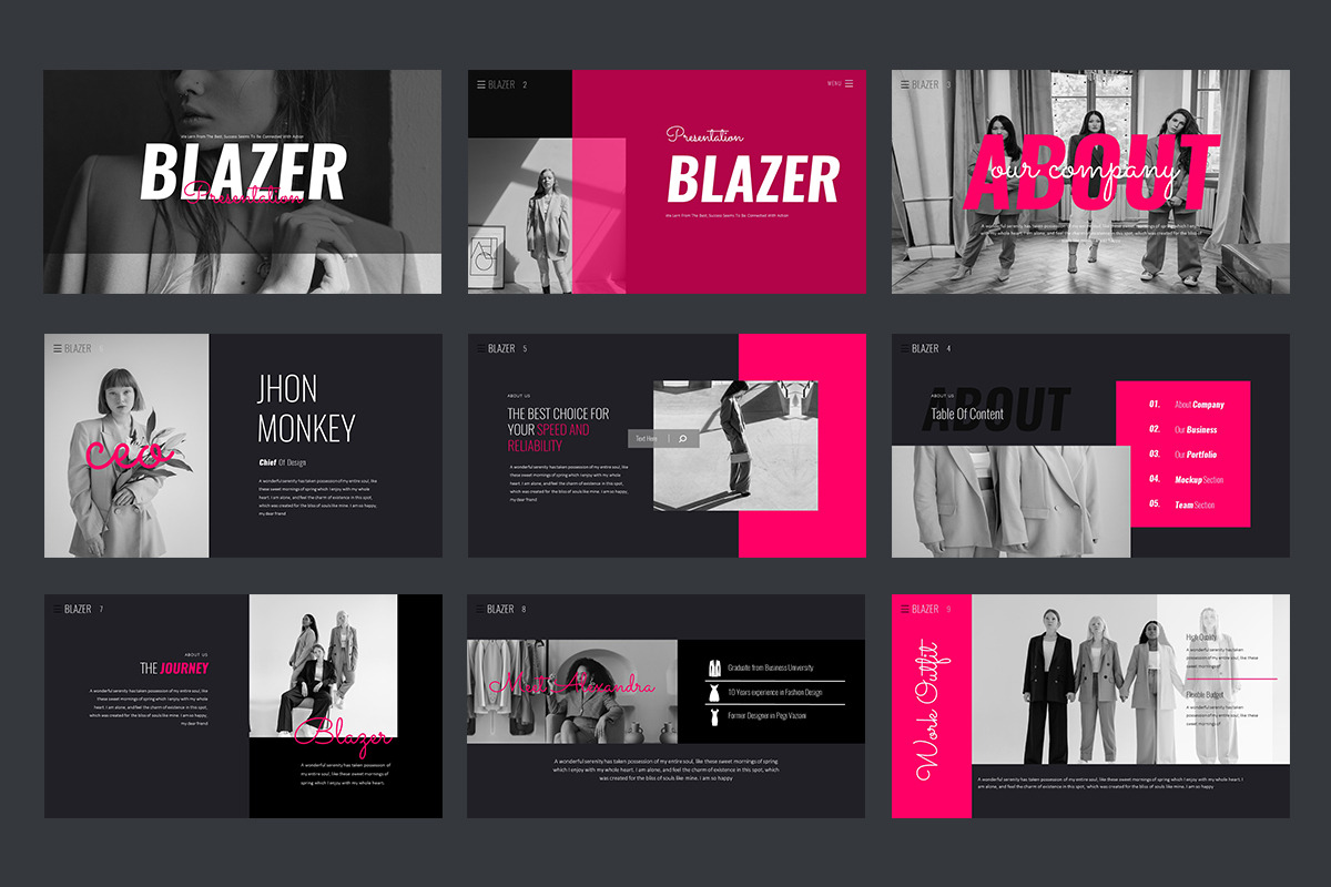 Blazer Keynote Templates, a Presentation Template by Stock Shape (Photo 6 of 8)