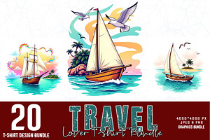 Cute Travel T-shirt Design Bundle, an Object Graphic by Sofia's Fashion