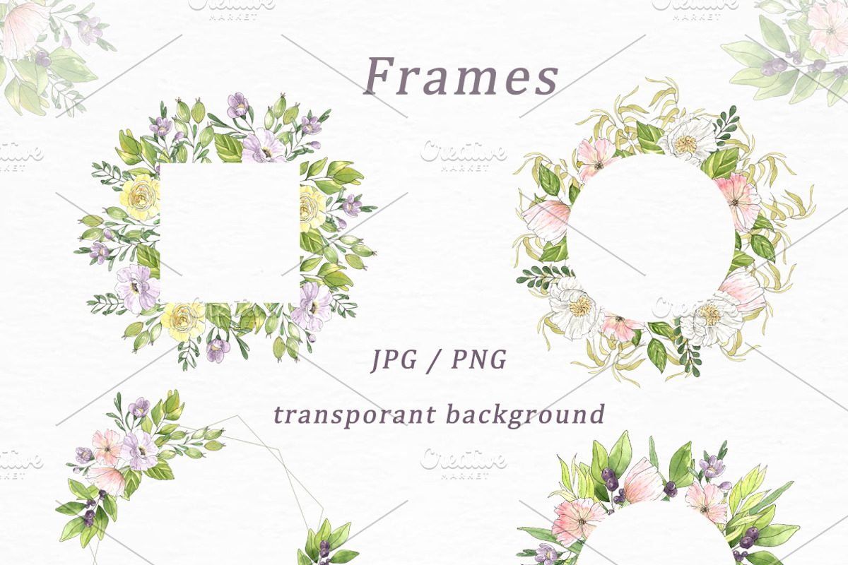 Summer Flowers - Watercolor Set, an Illustration by OlgaSerbun (Photo 6 of 8)