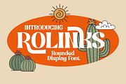 Rolinks - Rounded Display Font, a Font by RagamKata (Thumbnail 1 of 10)